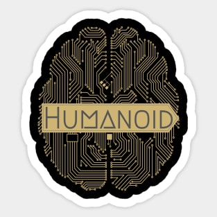 Humanoid AI Halloween Costume Sticker